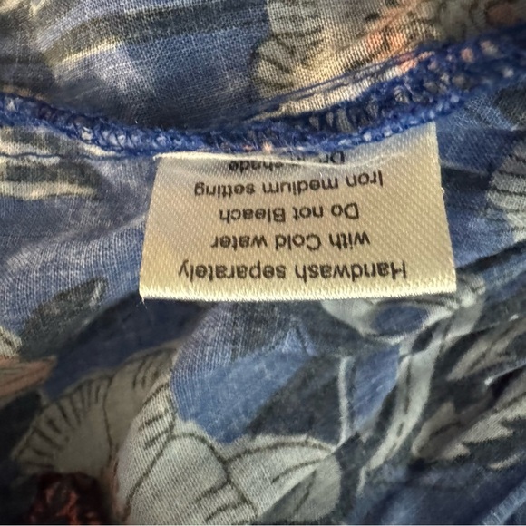 La Plage Blue Floral Maxi Dress Size Small - Picture 11 of 13